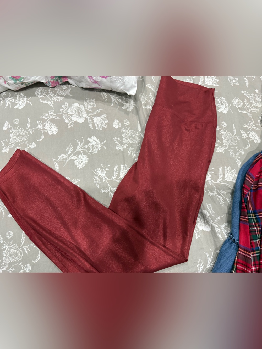 Beach Riot Women's Shimmery Red Wide-Leg Pants